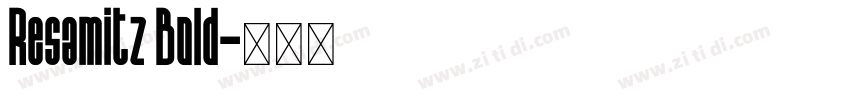 Resamitz Bold字体转换